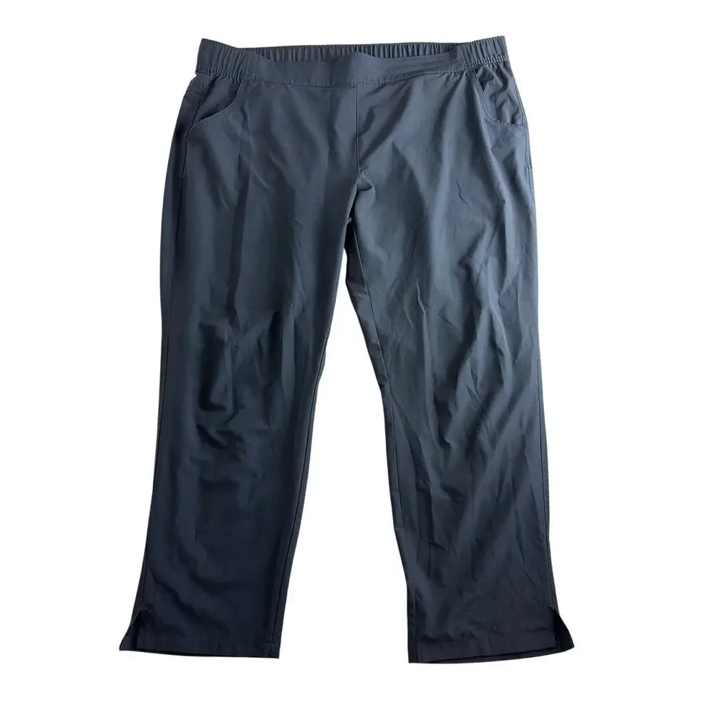 Eddie Bauer Womens Black Pull On Pants Size‎ XXL Black 28